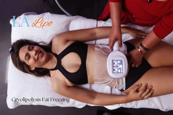 woman getting cryolipolysis Shoreham-by-Sea