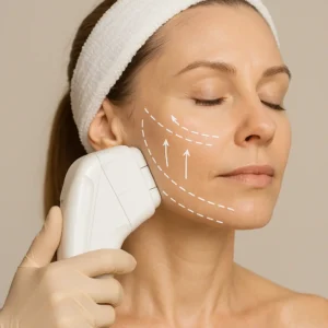 Woman having HI-FU to reduce wrinkles call LA LIPO Shoreham-by-Sea Now!