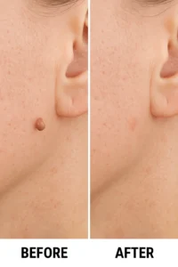 Skin tags removal Shoreham-by-Sea before and after