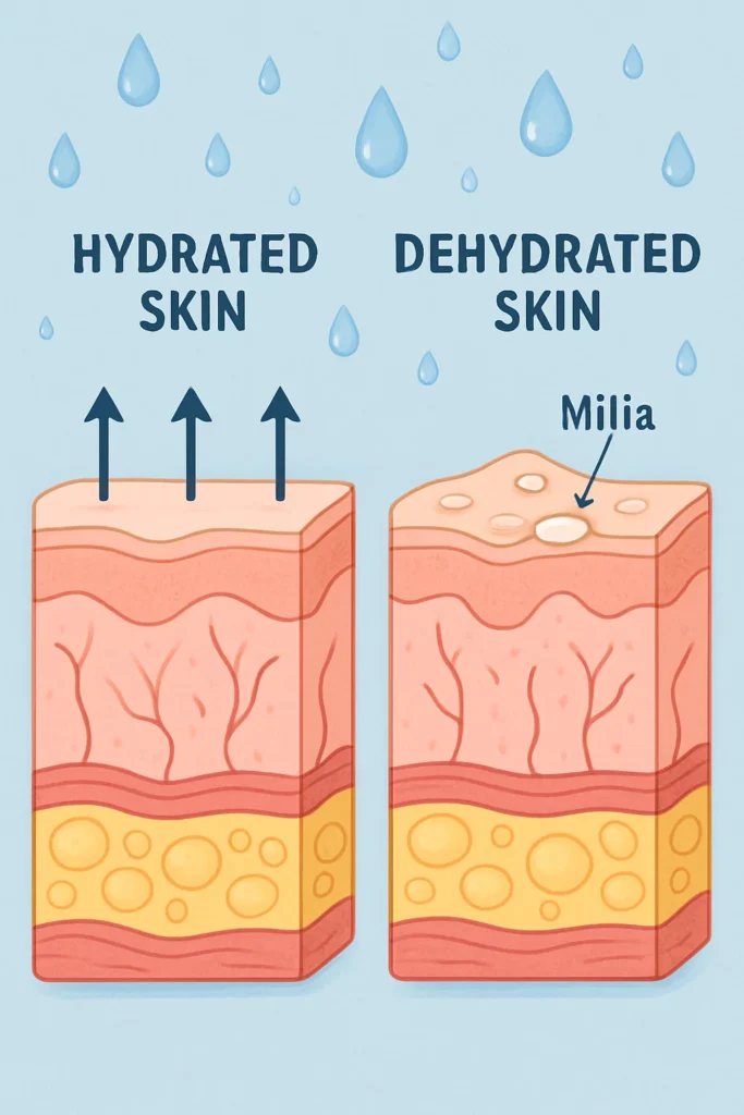The importance of hydration and milia production Shoreham-by-Sea