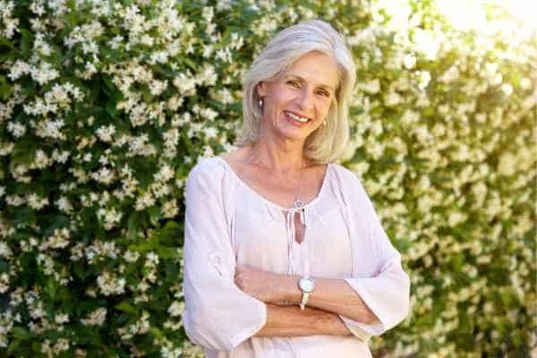 Older woman happy with urinary incontinence treatment Shoreham-by-Sea