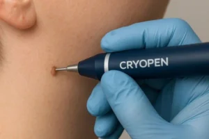 Person receiving skin tag removal Shoreham-by-Sea