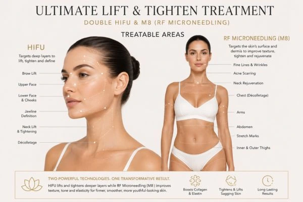 Areas of the body that can be treated - ultimate skin tighten treatment Shoreham-by-Sea